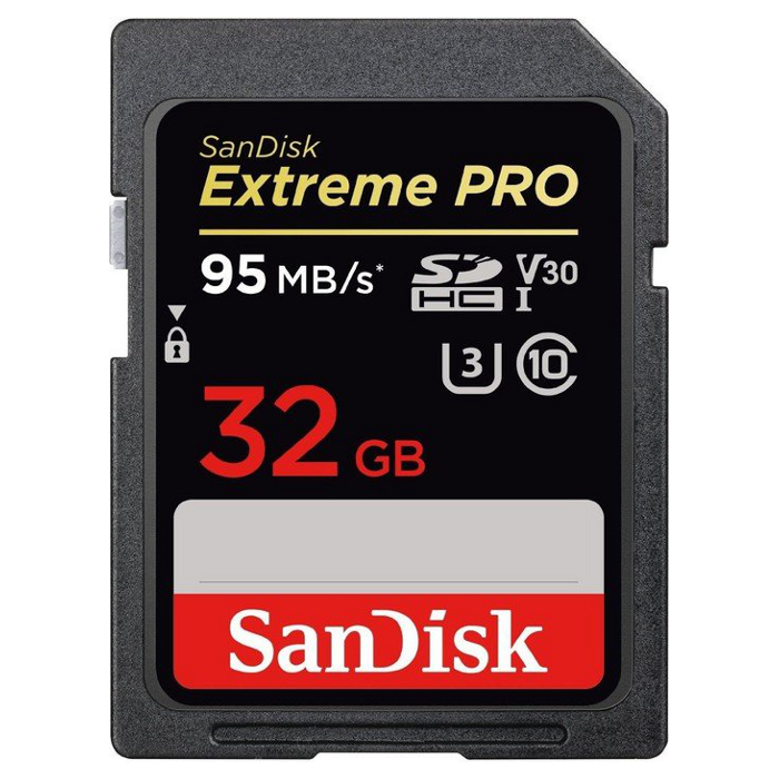 Карта памяти SANDISK SDHC Extreme Pro 32GB UHS-I U3 Class 10 (SDSDXXG-032G-GN4IN)