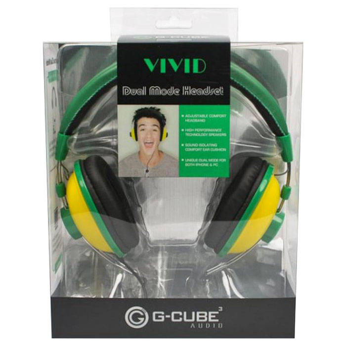 Навушники G-CUBE Vivid Green (GHV-170G)