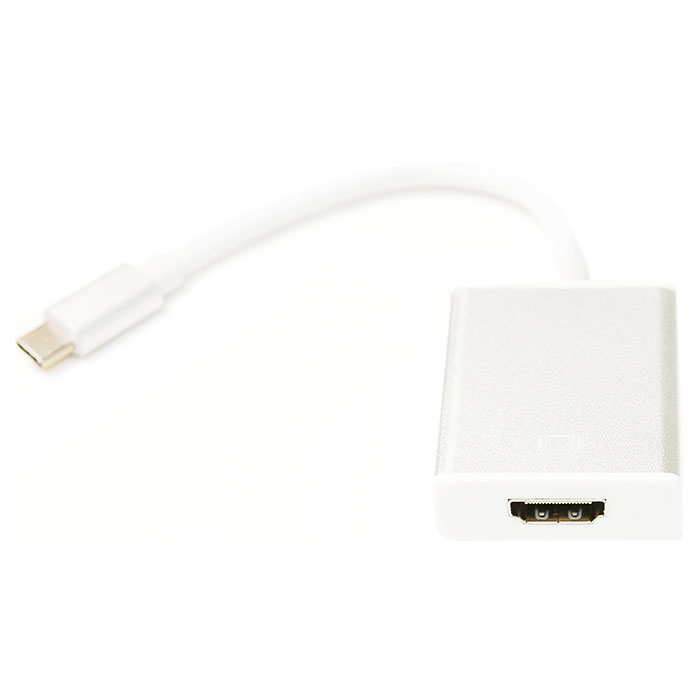 Адаптер POWERPLANT USB-C - HDMI 0.15м White (KD00AS1272)