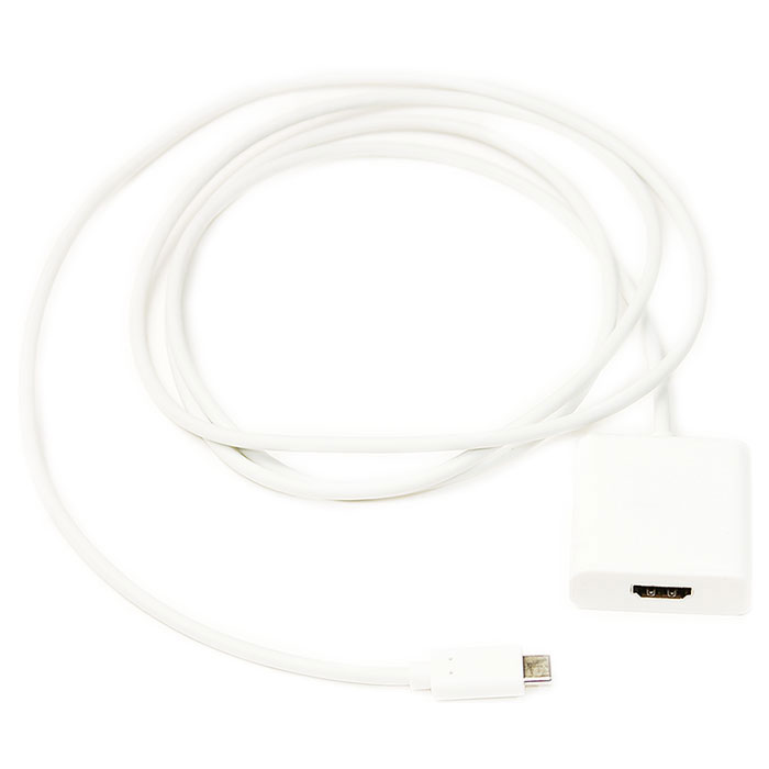 Кабель POWERPLANT USB-C - HDMI 1.8м White (KD00AS1271)