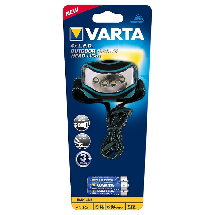 Ліхтар налобний VARTA 4x LED Outdoor Sports Head Light (16630 101 421)