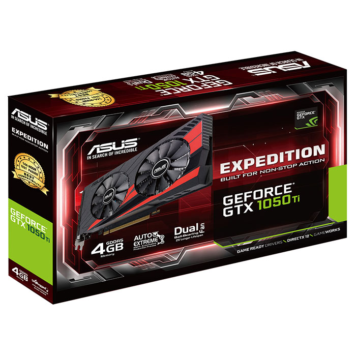 Відеокарта ASUS GeForce GTX 1050 Ti 4GB GDDR5 128-bit Expedition (EX-GTX1050TI-4G)
