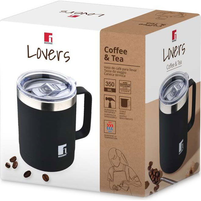 Термокухоль BERGNER Coffee & Tea Lovers 0.35л Black (BG-37788-BK)