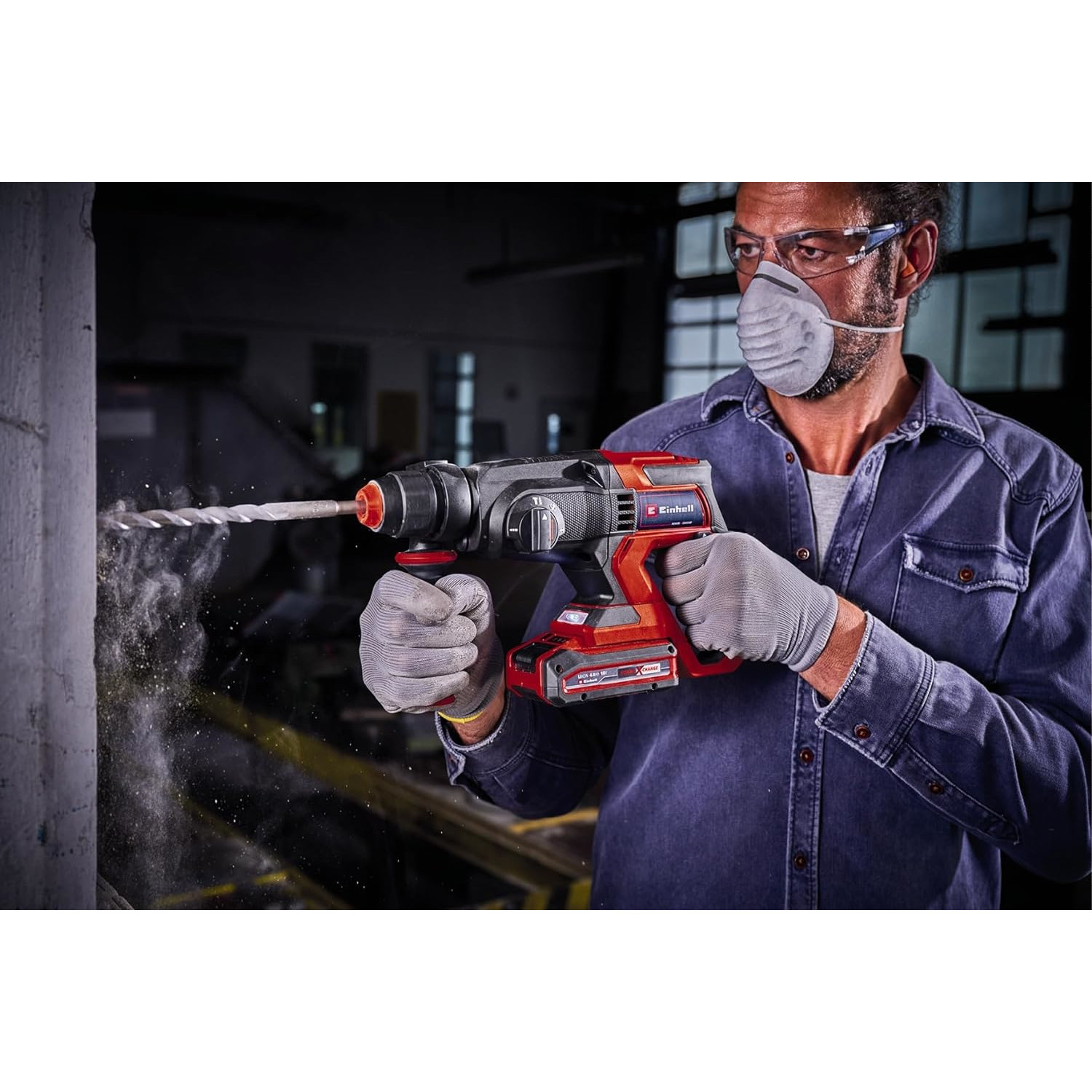 Акумуляторний перфоратор EINHELL TE-HD 18/20 Li Solo SDS-plus (4514260)
