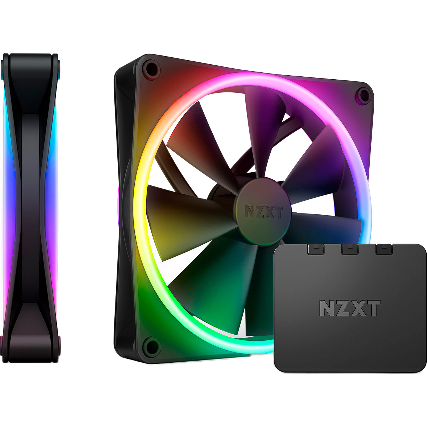 Комплект вентиляторов NZXT F140 RGB Duo Black 2-Pack (RF-D14DF-B1)