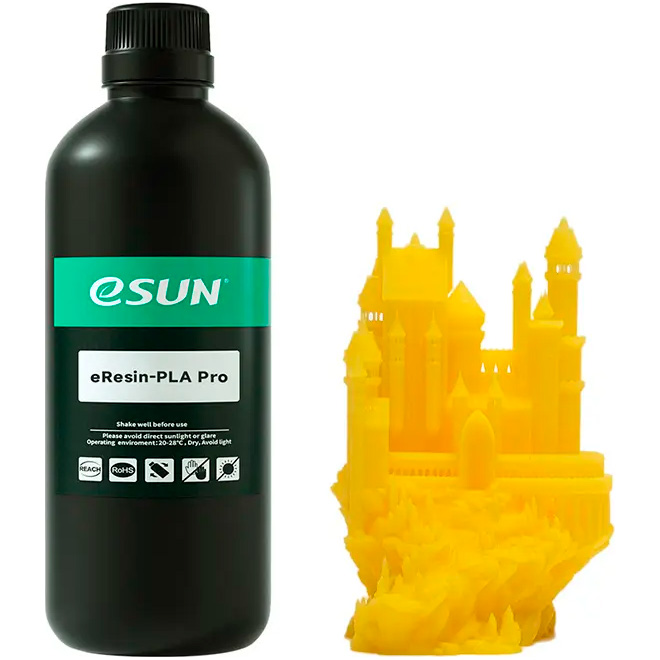 Фотополімерна гума для 3D принтера ESUN eResin-PLA Pro, 1кг, Yellow (ERESIN-PLA-Y05-PB)