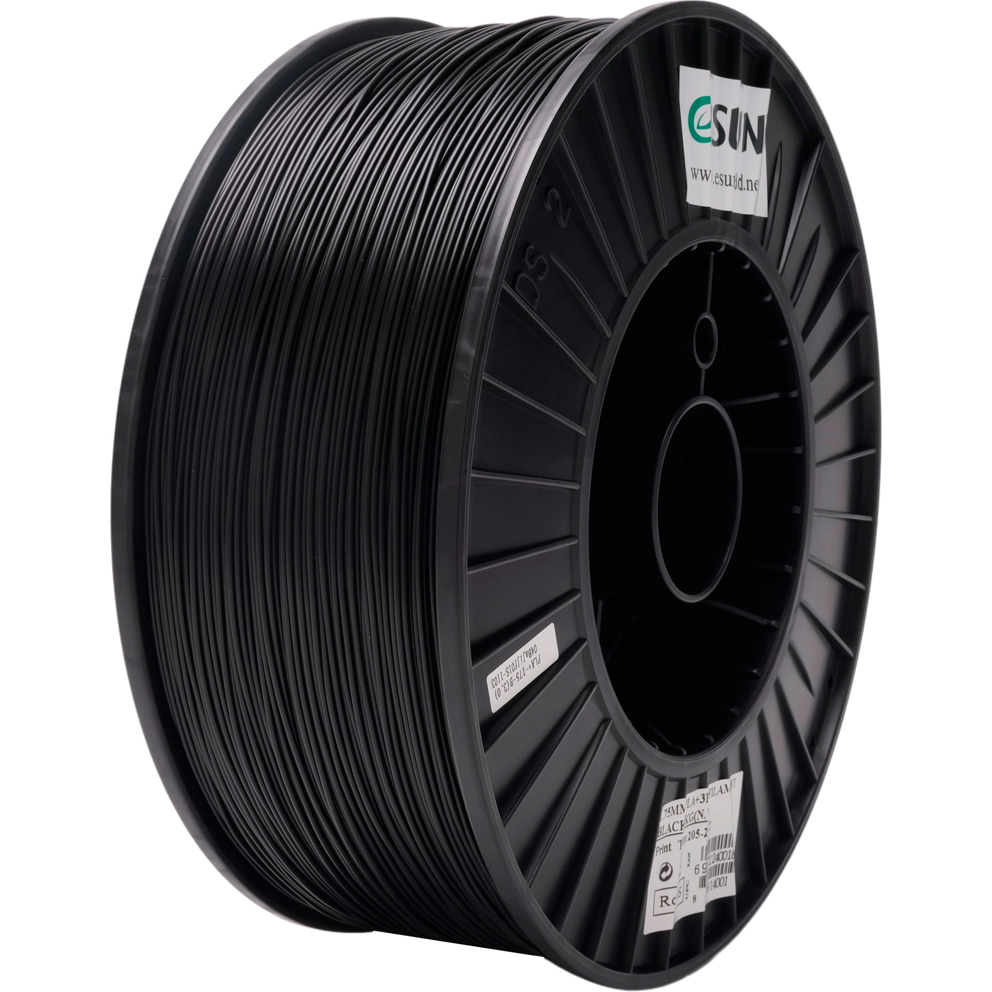 Пластик (филамент) для 3D принтера ESUN PLA+ 1.75mm, 3кг, Black (PLA+175B3)