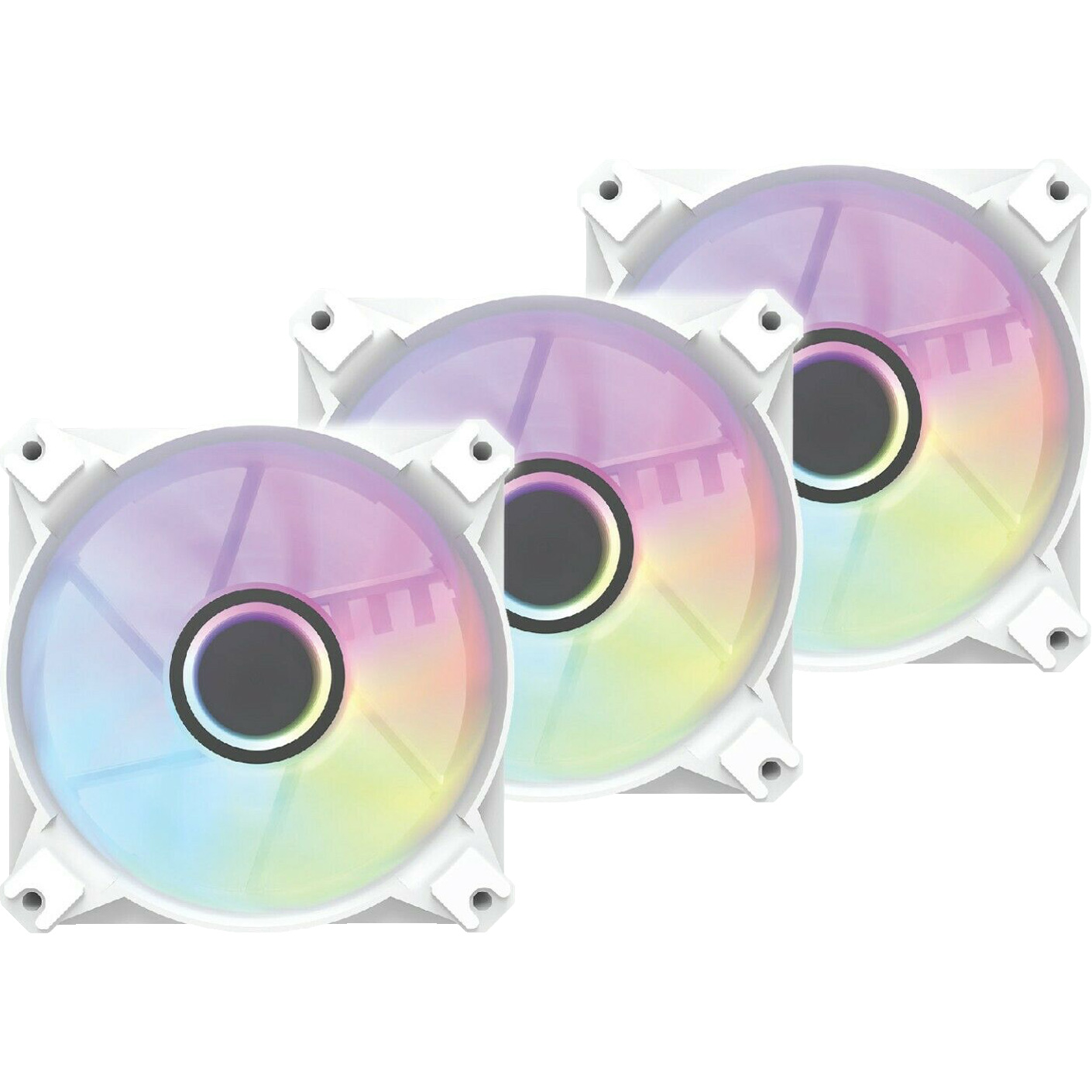 Комплект вентиляторів DARKFLASH Infinity 8 PWM ARGB White 3-Pack