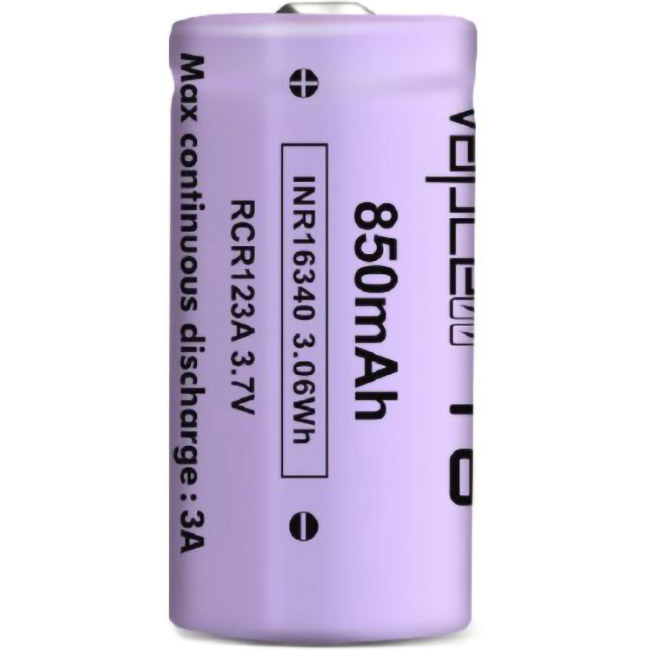 Акумулятор VAPCELL CR123A 850mAh 3.7V TipTop