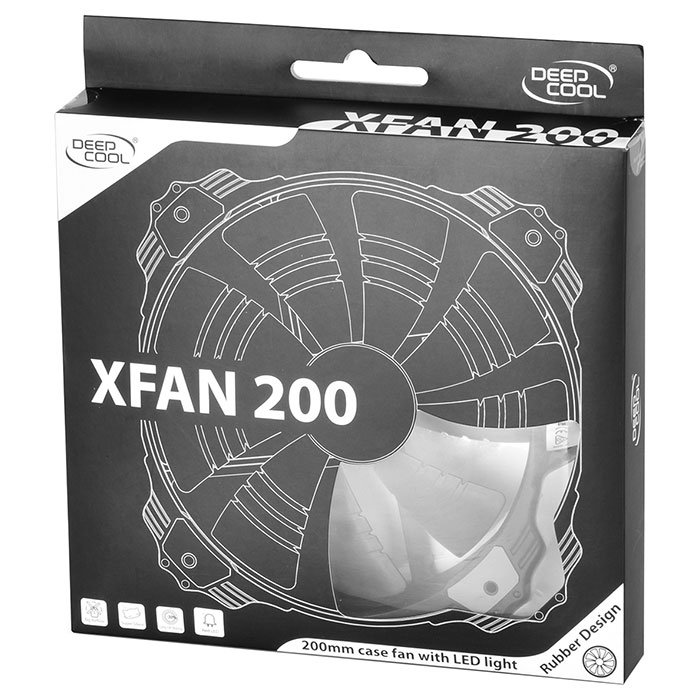 Вентилятор DEEPCOOL XFan 200 Red (DP-FLED-XFAN200RD)