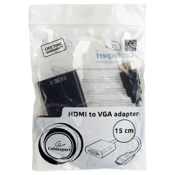Адаптер CABLEXPERT HDMI - VGA v1.4 Black (A-HDMI-VGA-04)