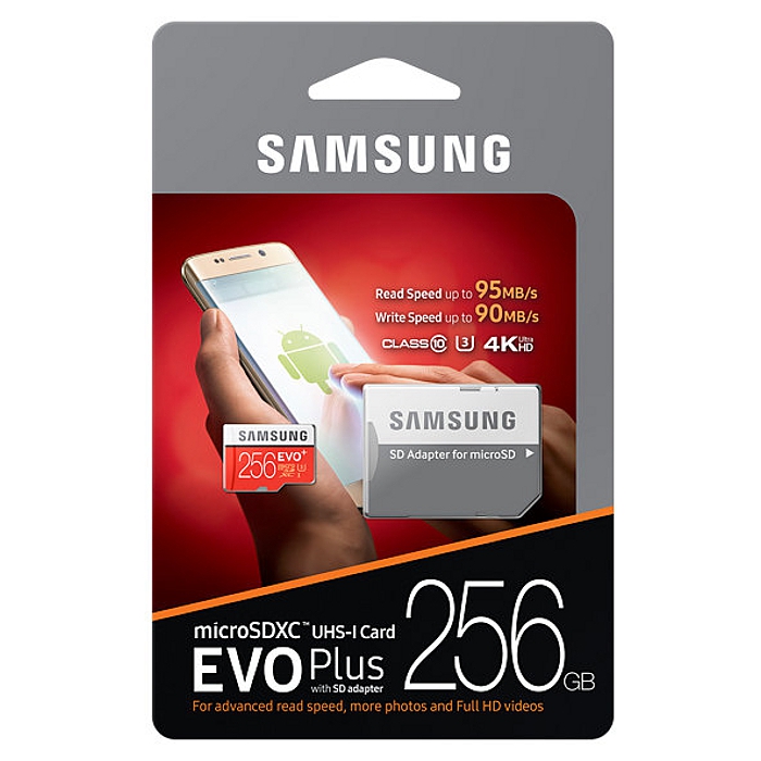 Карта пам'яті SAMSUNG microSDXC EVO Plus 256GB UHS-I U3 Class 10 + SD-adapter (MB-MC256DA/RU)