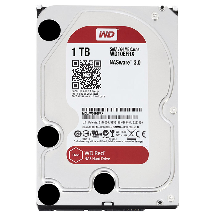Жорсткий диск 3.5" WD Red 1TB SATA/64MB/IntelliPower (WD10EFRX)