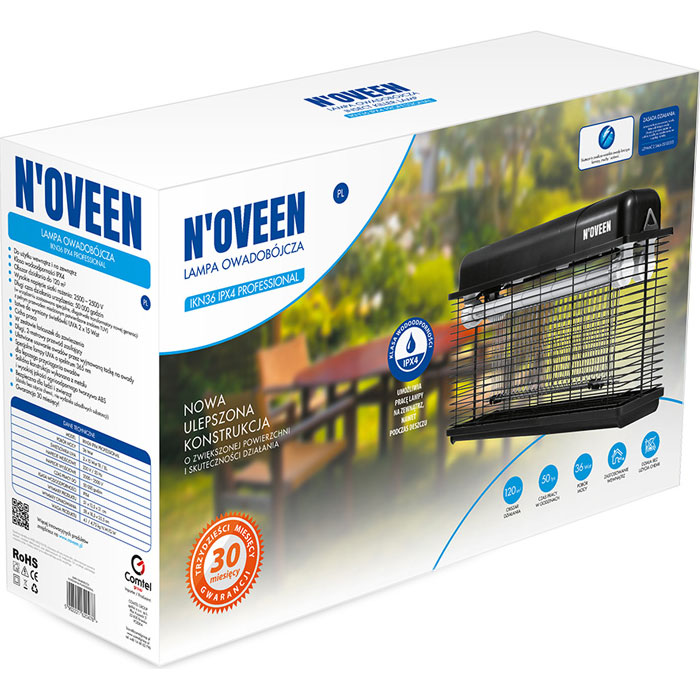Лампа-знищувач комах NOVEEN IKN36 IPX4 Professional