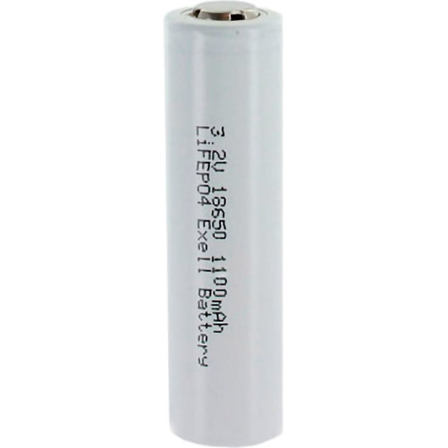 Аккумулятор EXELL BATTERY LiFePO4 18650 1100mAh 3.2V