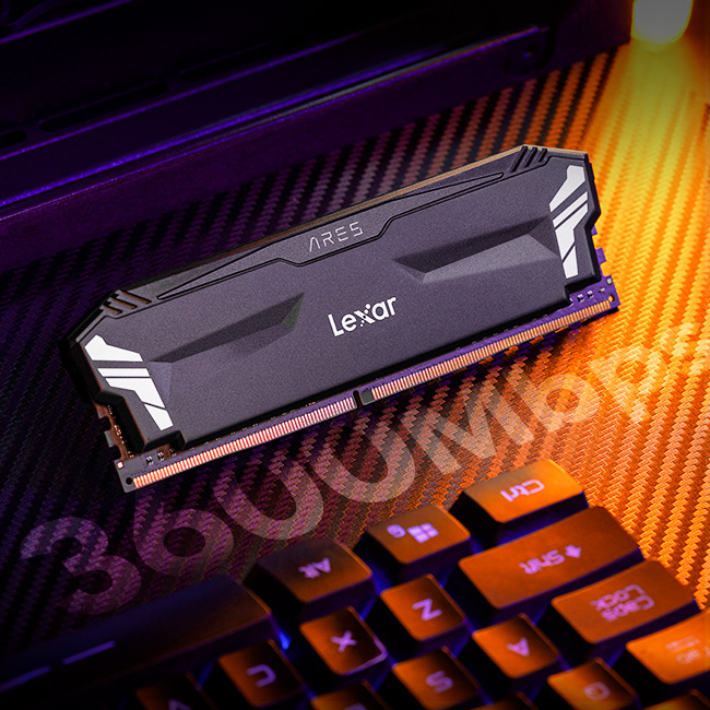 Модуль памяти LEXAR Ares Matt Black DDR4 3600MHz 32GB Kit 2x16GB (LD4BU016G-R3600GD0A)