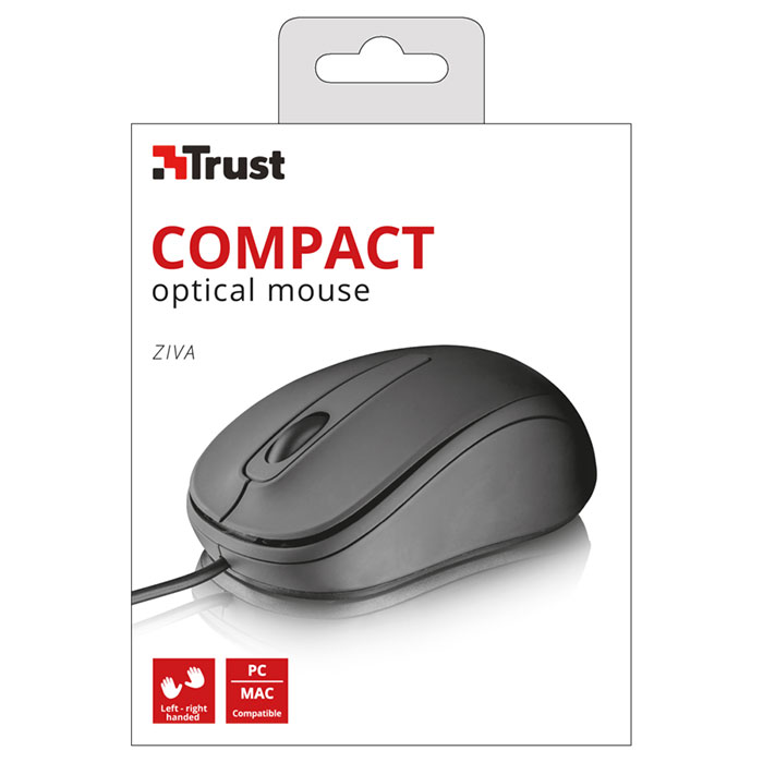 Миша TRUST Ziva Compact Black (21508)