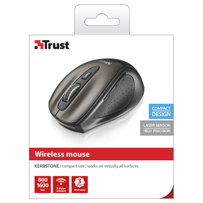Мышь TRUST Kerb Compact Wireless Black (20783)
