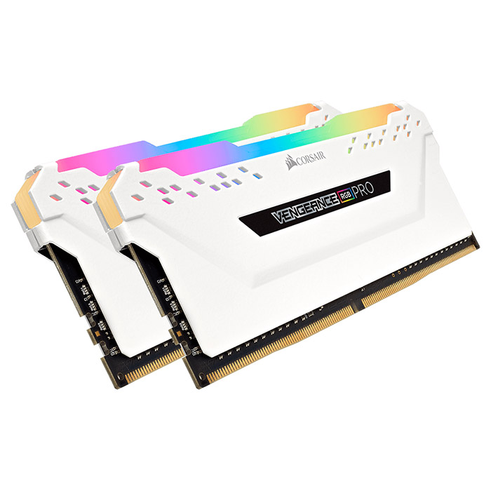 Модуль памяти CORSAIR Vengeance RGB Pro White DDR4 3200MHz 32GB Kit 2x16GB (CMW32GX4M2E3200C16W)