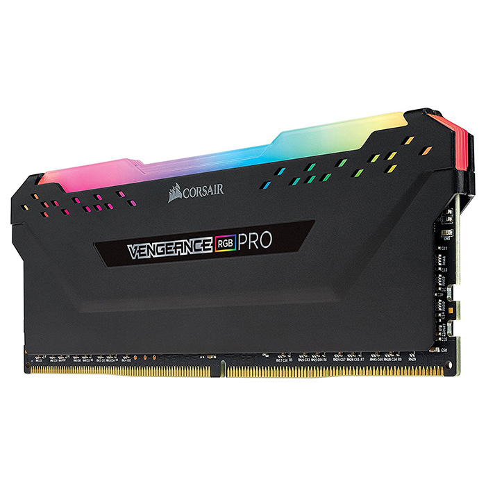 Модуль пам'яті CORSAIR Vengeance RGB Pro Black DDR4 3600MHz 64GB Kit 2x32GB (CMW64GX4M2D3600C18)
