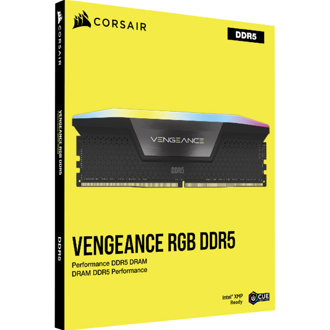 Модуль пам'яті CORSAIR Vengeance RGB Black DDR5 6000MHz 32GB Kit 2x16GB (CMH32GX5M2E6000Z36)