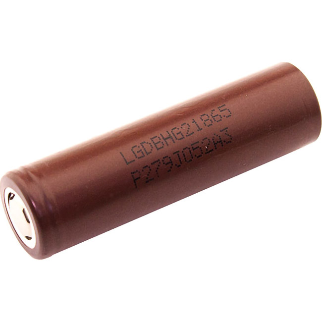 Аккумулятор LG Li-Ion 18650 3000mAh 3.6V 20A FlatTop Brown (12051-HG2)