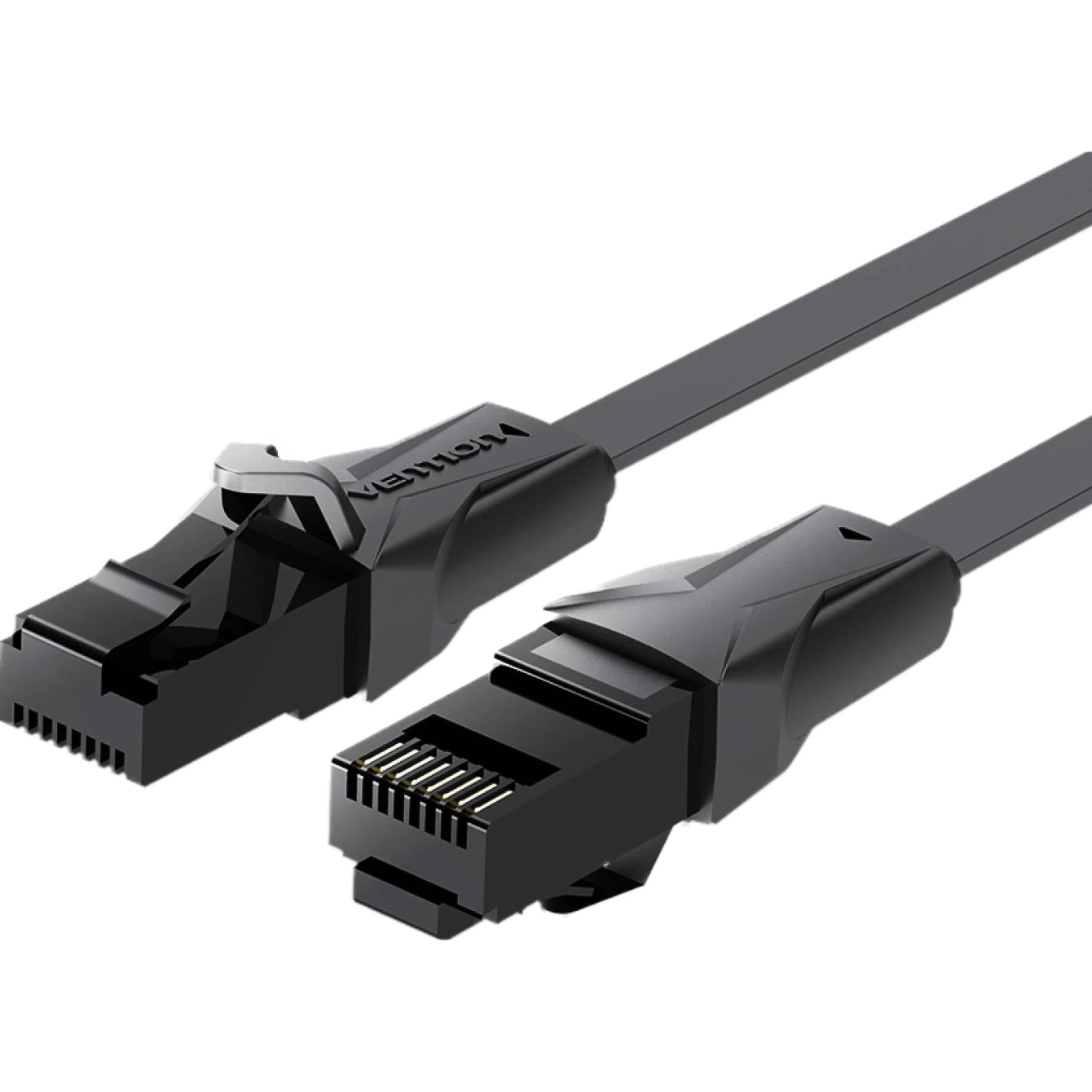 Патч-корд плаский VENTION U/UTP Cat.6 CCA 1м Black (IBABF)