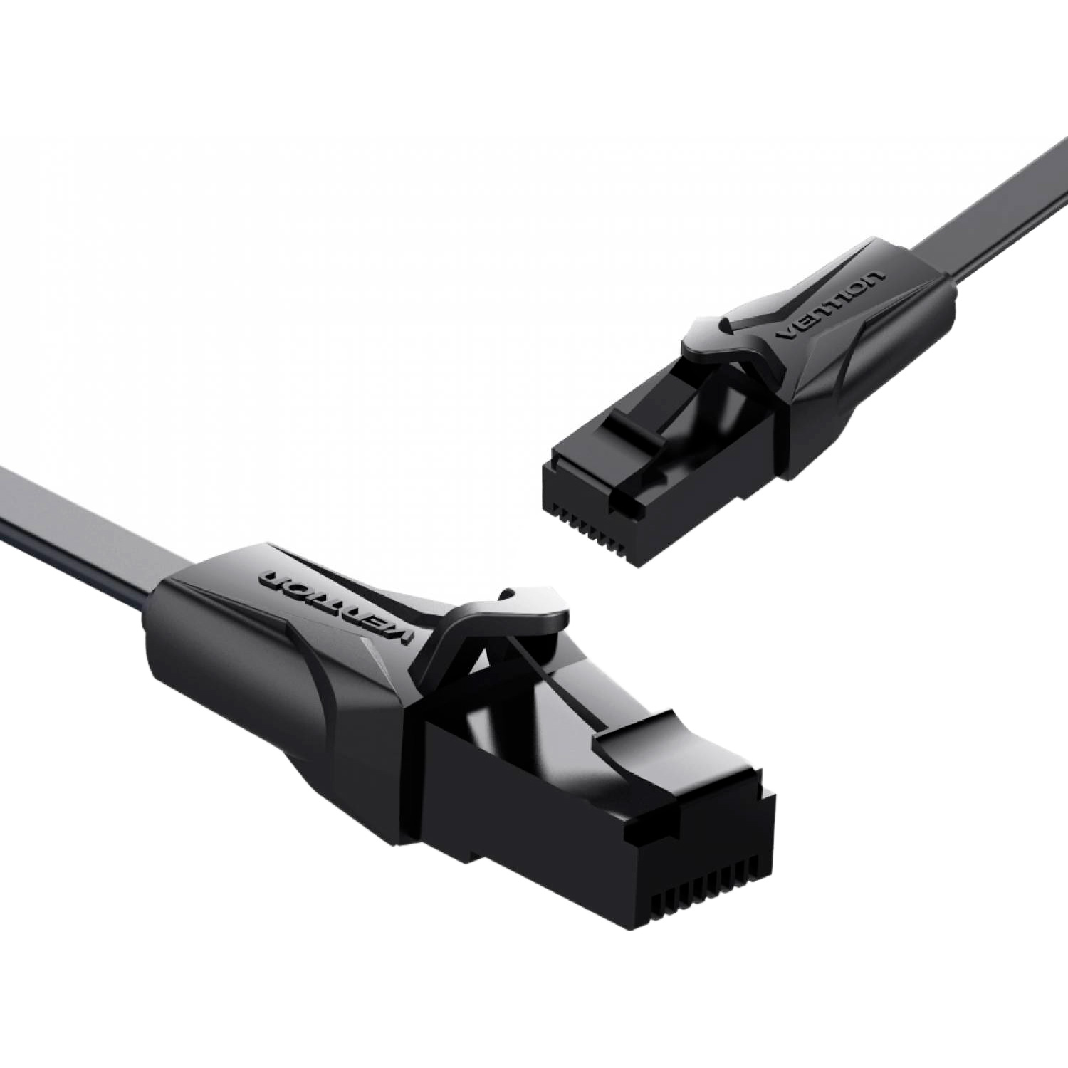 Патч-корд плаский VENTION U/UTP Cat.6 CCA 1м Black (IBABF)