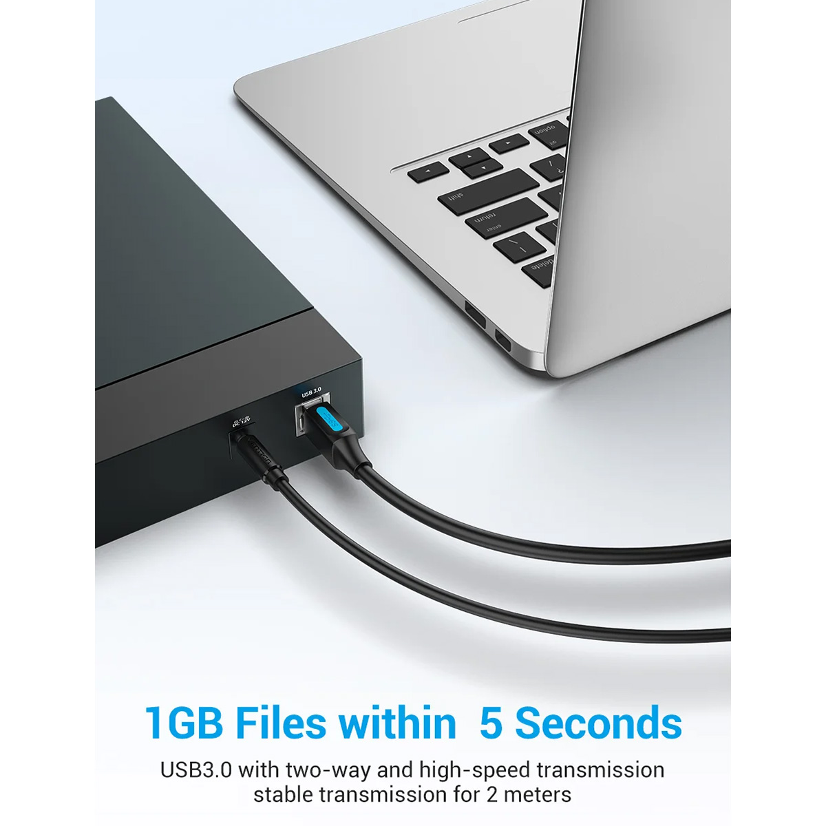 Кабель VENTION USB 3.0 AM/BM 1м Black (COOBF)