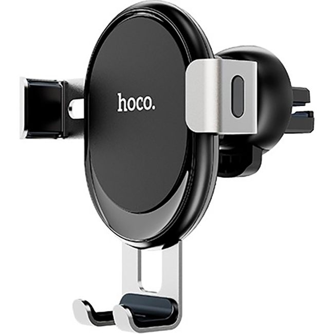 Автотримач для смартфона HOCO CA56 Metal Armor Air Outlet Gravity Car Holder Black/Silver