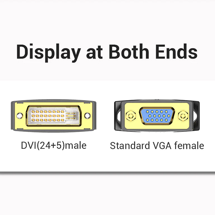 Адаптер VENTION DVI - VGA Black (ECFB0)