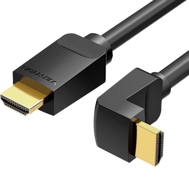 Кабель VENTION HDMI Right Angle Cable 90 Degree HDMI v2.0 1.5м Black (AARBG)