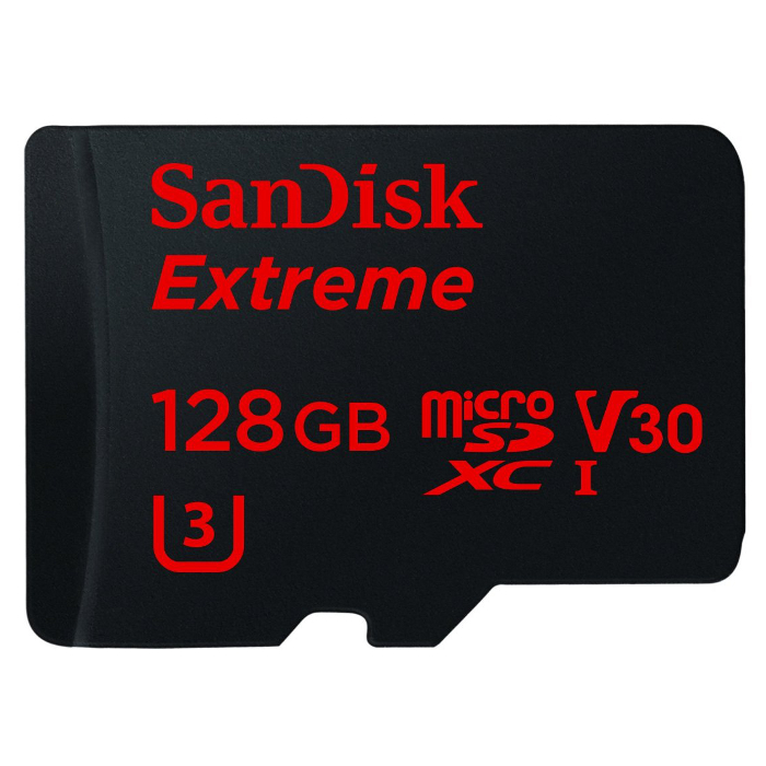 Карта пам'яті SANDISK microSDXC Extreme 128GB UHS-I U3 Class 10 + SD-adapter (SDSQXVF-128G-GN6AA)