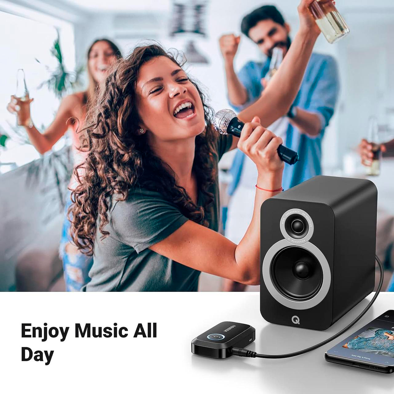Bluetooth аудіо адаптер UGREEN CM596 Bluetooth 5.3 Car Audio Receiver (90748)