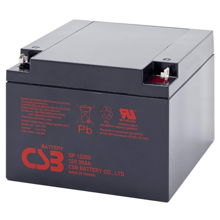 Акумуляторна батарея CSB GP12260 (12В, 26Агод)