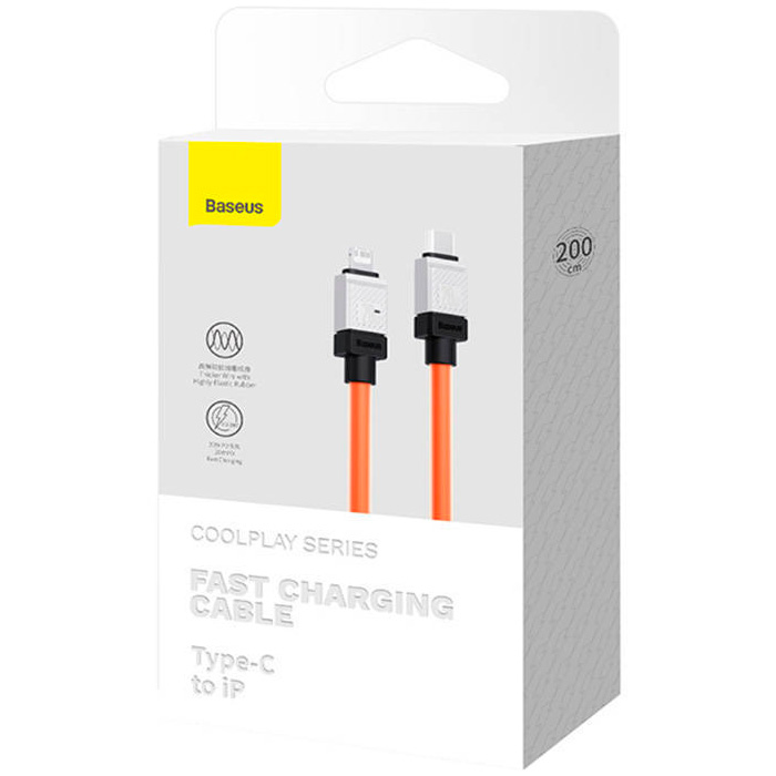 Кабель BASEUS CoolPlay Series Fast Charging Cable Type-C to iP 20W 2м Orange (CAKW000107)