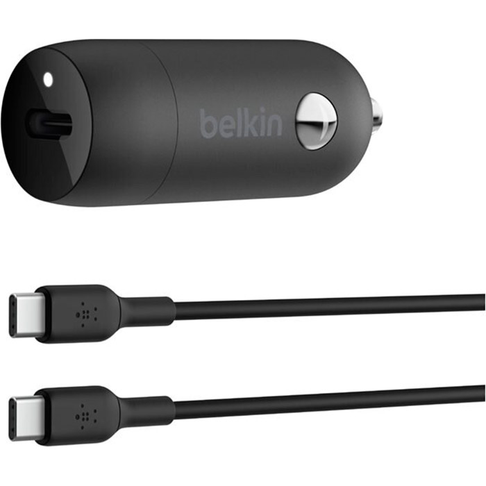Автомобильное зарядное устройство BELKIN Boost Up Car Charger 30W Black w/Type-C to Type-C cable (CCA004BT1MBK-B6)