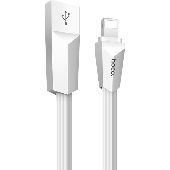 Кабель HOCO X4 Zinc Alloy USB to Lightning 1.2м White