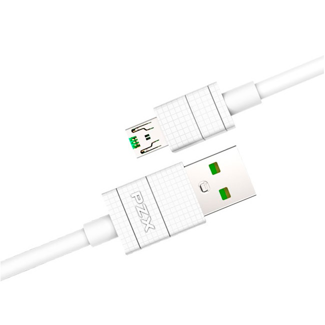 Кабель PZX V107 USB for Micro 1м White