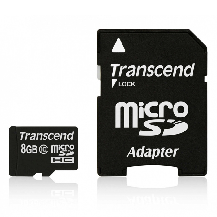 Карта пам'яті TRANSCEND microSDHC Premium 8GB Class 10 + SD-adapter (TS8GUSDHC10)