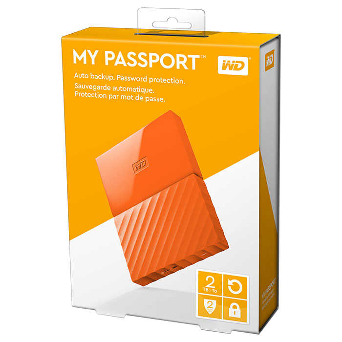 Портативний жорсткий диск WD My Passport 2TB USB3.0 Orange (WDBYFT0020BOR-WESN)