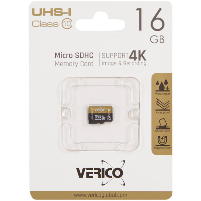 Карта памяти VERICO microSDHC 16GB UHS-I Class 10 (1MCOV-MDH9G3-NN)
