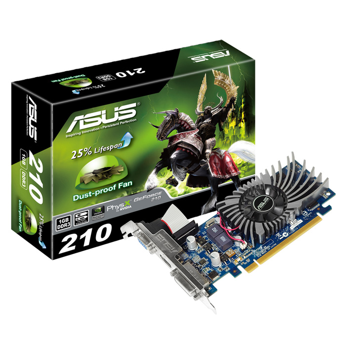 Видеокарта ASUS GeForce 210 1GB GDDR3 64-bit LP (210-1GD3-L)