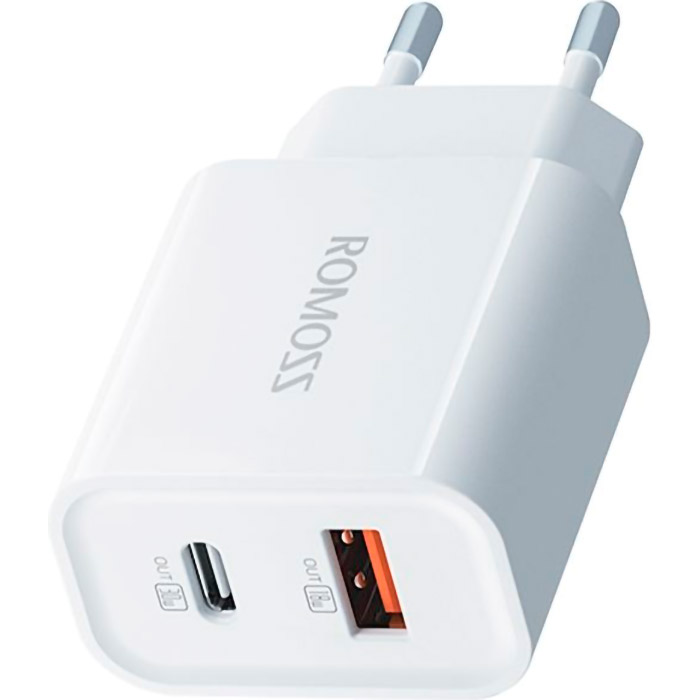 Зарядний пристрій ROMOSS AC30RD 1xUSB-A, 1xUSB-C, 30W White (AC30RD-T3-214H)