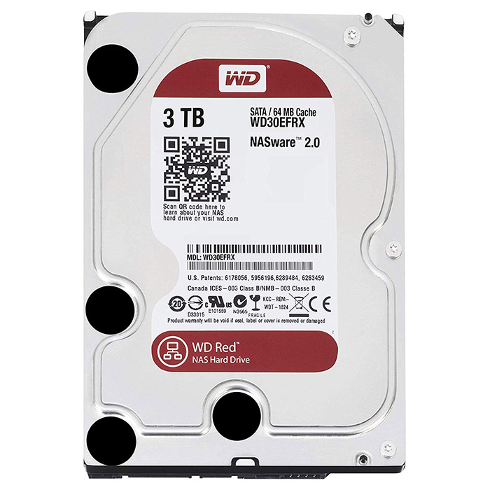 Жорсткий диск 3.5" WD Red 3TB SATA/64MB/IntelliPower (WD30EFRX)