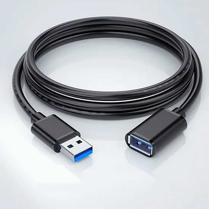 Кабель-удлинитель ESSAGER Extension Cable USB 3.0 Male to Female 1.5м Black (EXCAM-YTA01)