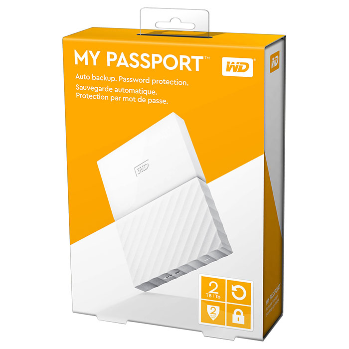 Портативный жёсткий диск WD My Passport 2TB USB3.0 White (WDBYFT0020BWT-WESN)