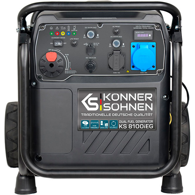 Газобензиновий інверторний генератор KONNER&SOHNEN KS 8100iEG