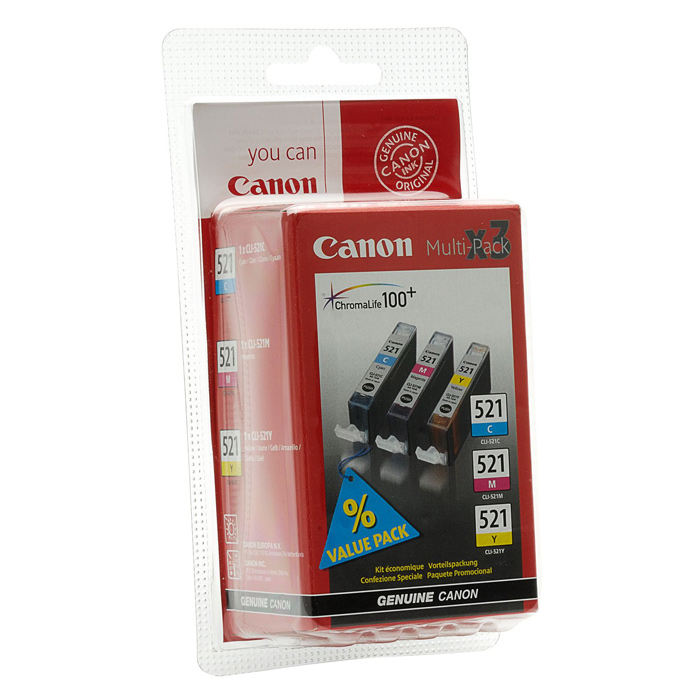 Картридж CANON CLI-521 Multi-Pack CMY (2934B010)