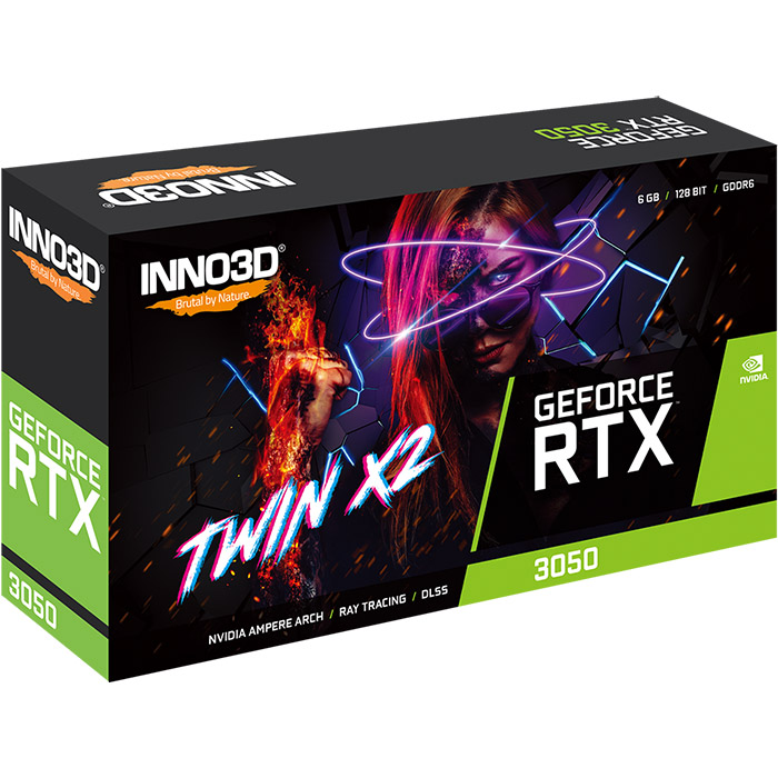 Видеокарта INNO3D GeForce RTX 3050 6GB Twin X2 (N30502-06D6-1711VA60)